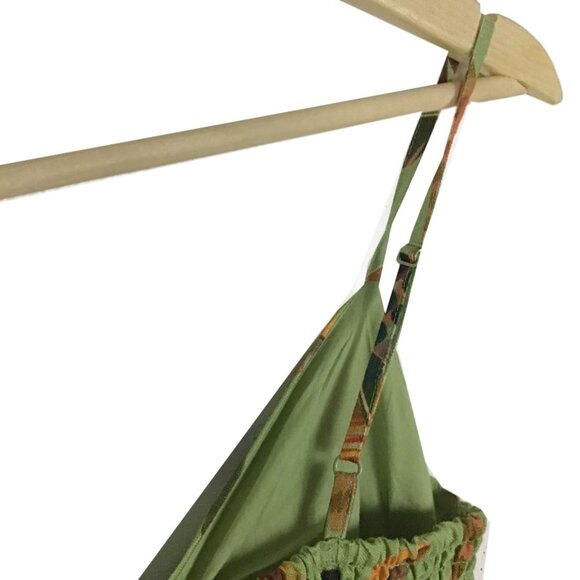 FARM RIO Antro Green Tie Front Linen Dress - Picture 10 of 14